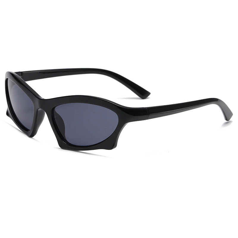 (12 PACK) Wholesale Sunglasses 2023 - BulkSunglassesWholesale.com - Shiny Black Grey
