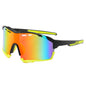 (12 PACK) Wholesale Sports Sunglasses New Arrival Outdoor Sport Unisex Windproof Fashion Polarized Cycling 2023 - BulkSunglassesWholesale.com - Black Yellow Frame Red Mirrored