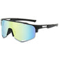 (12 PACK) Wholesale Sports Sunglasses New Arrival Semirimless Outdoor Cycling Sport Unisex 2023 - BulkSunglassesWholesale.com - Black Frame Yellow Mirrored