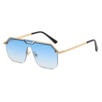 (6 PACK) Wholesale Sunglasses 2023 - BulkSunglassesWholesale.com - Gold Frame Gradient Blue