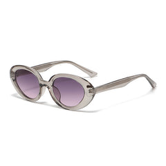 (6 PACK) Wholesale Sunglasses Oval Wire Core TR Unique New Arrival Hip Hop Street Trendy 2023 - BulkSunglassesWholesale.com - Clear Grey Frame Grey Pink