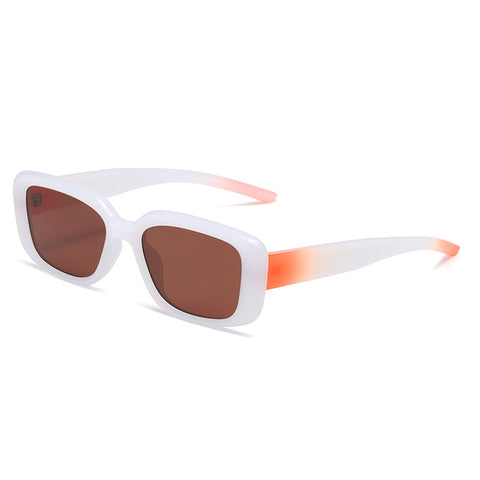 (12 PACK) Wholesale Sunglasses 2023 - BulkSunglassesWholesale.com - White Gradient Orange Tea
