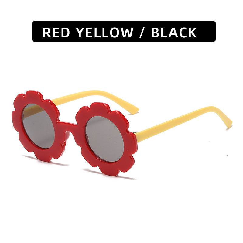 (6 PACK) Wholesale Sunglasses 2023 - BulkSunglassesWholesale.com - Dark Red Frame Yellow Temple Black Lens