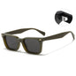 (6 PACK) Wholesale Sunglasses Vintage Square Women New Arrival 2023 - BulkSunglassesWholesale.com - Green Frame Black Grey