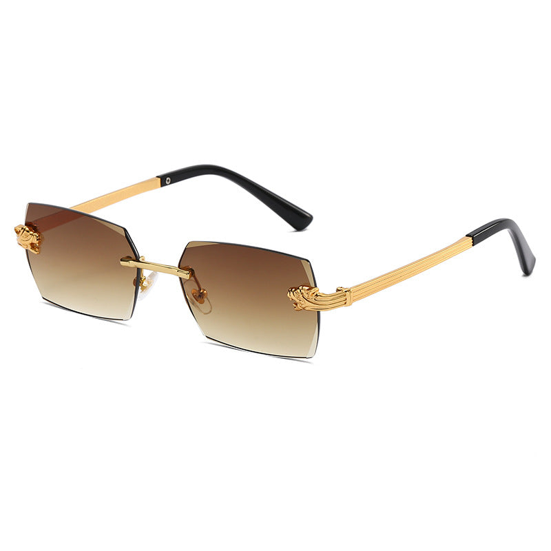 (6 PACK) Wholesale Sunglasses 2023 - BulkSunglassesWholesale.com - Gold Frame Gradient Tea