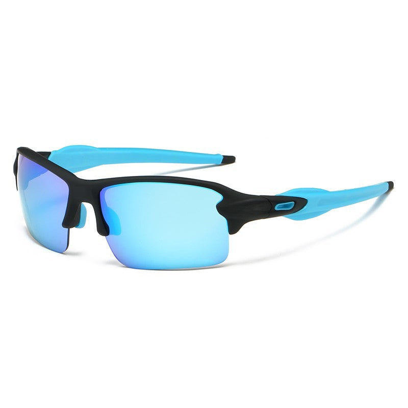 (12 PACK) Wholesale Sports Sunglasses 2023 - BulkSunglassesWholesale.com - Blue Mirrored