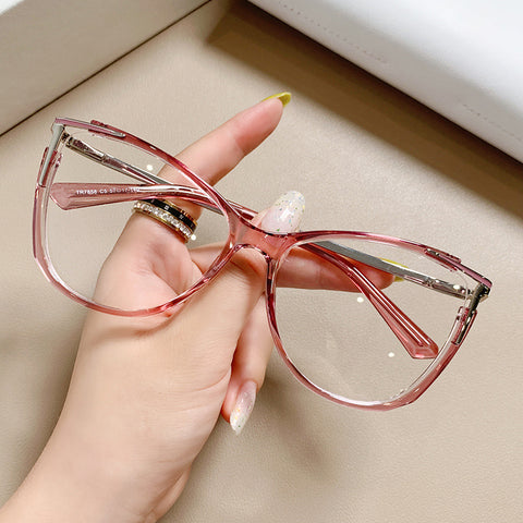 (6 PACK) Wholesale Eyeglasses Frames 2023 - BulkSunglassesWholesale.com - Clear Pink
