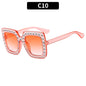 (6 PACK) Wholesale Sunglasses Kids Square Fashion 2023 - BulkSunglassesWholesale.com - Clear Dark Pink Gradient Red Lens