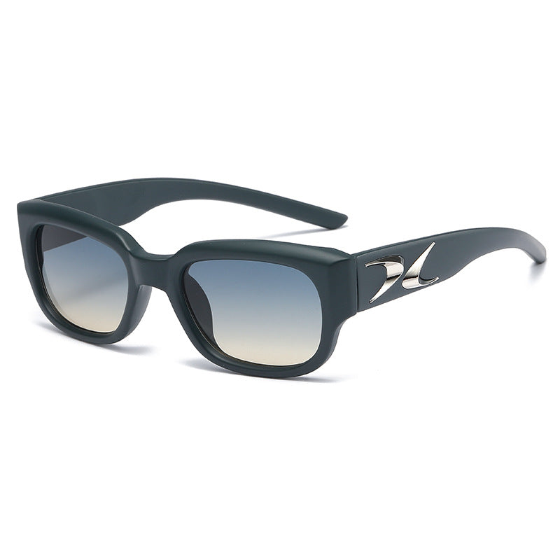 (6 PACK) Wholesale Sunglasses New Arrival Square Trendy Korean Vintage Women Unique Street 2024 - BulkSunglassesWholesale.com - Matt Blue Frame Grey Yellow