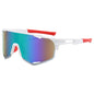 (12 PACK) Wholesale Sports Sunglasses New Arrival Semirimless Outdoor Cycling Sport Unisex 2023 - BulkSunglassesWholesale.com - White Frame Green Mirrored