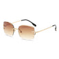 (6 PACK) Wholesale Sunglasses 2023 - BulkSunglassesWholesale.com - Gold Frame Gradient Tea