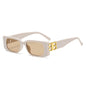 (6 PACK) Wholesale Sunglasses 2023 - BulkSunglassesWholesale.com - Beige Yellow Frame Tea Lens