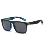(12 PACK) Wholesale Sunglasses Vintage Cycling Polarized 2024 - BulkSunglassesWholesale.com - Matt Blue Frame Black Black Lens ( Blue Temple )