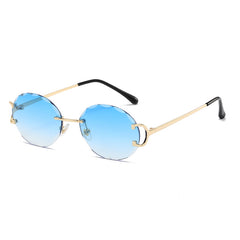 (6 PACK) Wholesale Sunglasses 2023 - BulkSunglassesWholesale.com - Gold Frame Gradient Blue