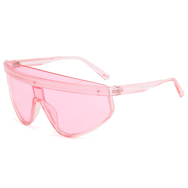 (12 PACK) Wholesale Sports Sunglasses Cyber Punk Sport Unisex Unique Cycling 2023 - BulkSunglassesWholesale.com - Pink Frame Pink Lens