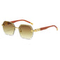 (6 PACK) Wholesale Sunglasses New Arrival Unique Rhinestone Fashion Cut Edge Colorful Street Trendy 2024 - BulkSunglassesWholesale.com - Gradient Tea