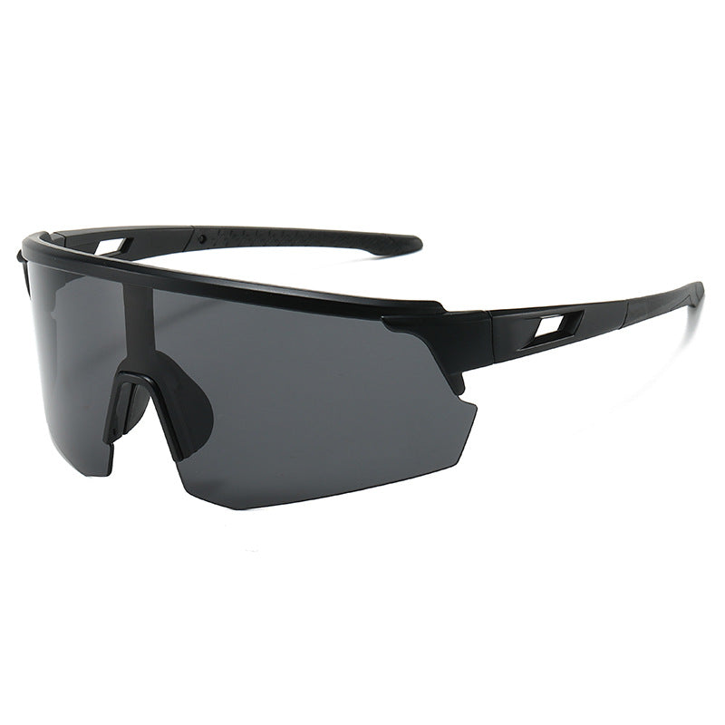 (12 PACK) Wholesale Sports Sunglasses New Arrival Outdoor Windproof Unisex Cycling Sport 2024 - BulkSunglassesWholesale.com - Matt Black Grey