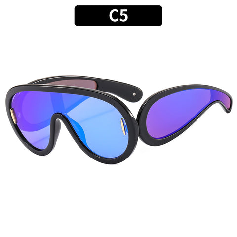 (6 PACK) Wholesale Sunglasses 2023 - BulkSunglassesWholesale.com - Black Frame Green Mirrored