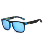 (12 PACK) Wholesale Sunglasses Vintage Cycling Polarized 2024 - BulkSunglassesWholesale.com - Matt Blue Frame Blue Mirrored ( Blue Temple )