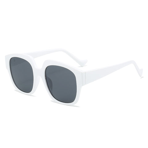 (6 PACK) Wholesale Sunglasses New Arrival Fashion Trendy 2023 - BulkSunglassesWholesale.com - White Frame Black Lens