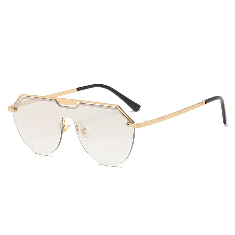 (6 PACK) Wholesale Sunglasses 2023 - BulkSunglassesWholesale.com - Gold Frame White