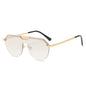 (6 PACK) Wholesale Sunglasses 2023 - BulkSunglassesWholesale.com - Gold Frame White