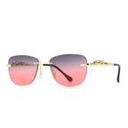 (6 PACK) Rimless Wholesale Sunglasses 2022 M221002 - Bulk Sunglasses Wholesale