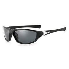 (12 PACK) Wholesale Sports Sunglasses Polarized Sport Fashion Unisex Outdoor Cycling 2024 - BulkSunglassesWholesale.com - Black Frame Black Black Lens Black Temple