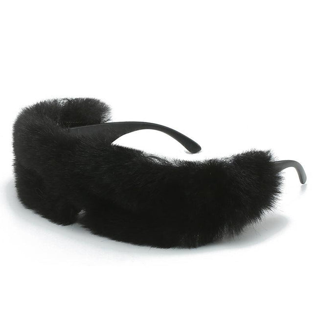 (6 PACK) Wholesale Fluffy Fur Sunglasses 2022 M124626 Main Image