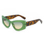 (6 PACK) Wholesale Sunglasses New Arrival Cat Eye Women 2023 - BulkSunglassesWholesale.com - Green Frame Green Yellow Lens