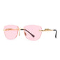 (6 PACK) Rimless Wholesale Sunglasses 2022 M221002 - Bulk Sunglasses Wholesale