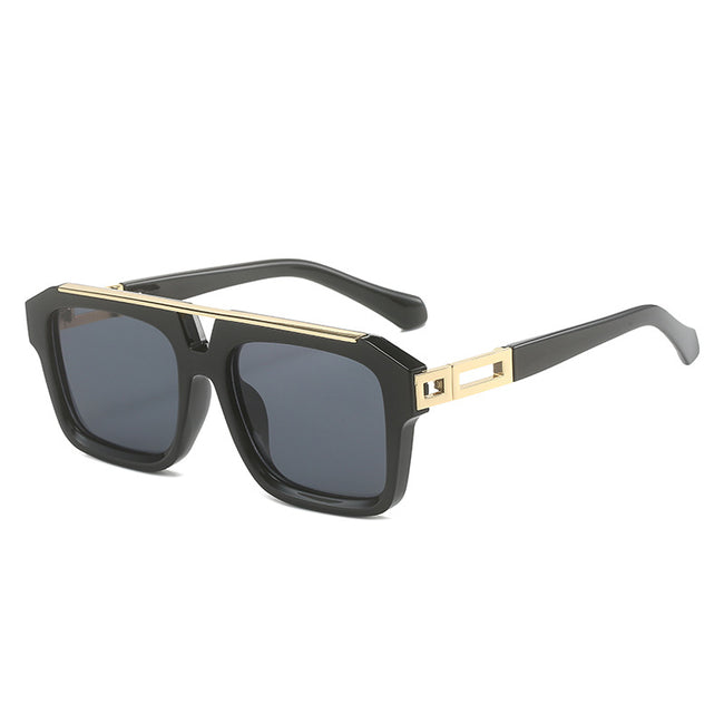 (6 PACK) Wholesale Sunglasses 2023 - BulkSunglassesWholesale.com - Black Frame Black Lens Hover Image