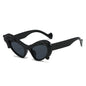 (6 PACK) Wholesale Sunglasses New Arrival Cat Eye Unique Animal Hip Hop Funny Fashion 2023 - BulkSunglassesWholesale.com - Shiny Black Frame Black Lens