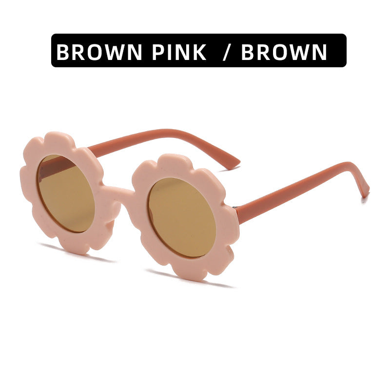 (6 PACK) Wholesale Sunglasses 2023 - BulkSunglassesWholesale.com - Matt Beige Pink Brown Temple Tea Lens