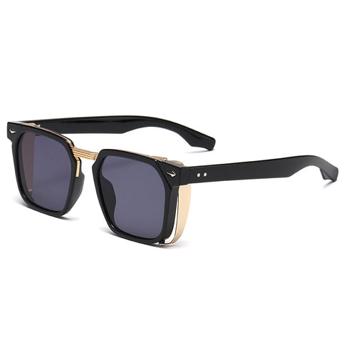 (12 PACK) Wholesale Sunglasses 2023 - BulkSunglassesWholesale.com - Gold Grey