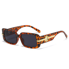 (6) PACK Wholesale Sunglasses 2023 - BulkSunglassesWholesale.com - Leopard Print Frame Black Lens