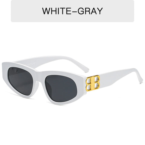 (12 PACK) Wholesale Sunglasses 2023 - BulkSunglassesWholesale.com - White Black Lens