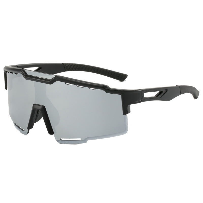 (12 PACK) Wholesale Sports Sunglasses New Arrival Sport Outdoor Fashion Cycling 2023 - BulkSunglassesWholesale.com - Black Frame Mirrored Lens