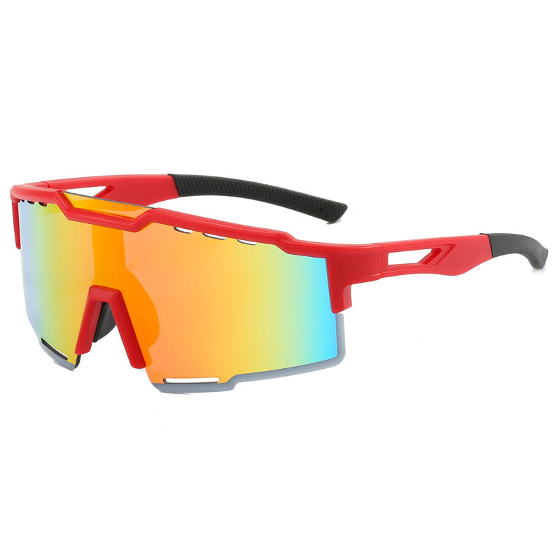 (12 PACK) Wholesale Sports Sunglasses New Arrival Sport Outdoor Fashion Cycling 2023 - BulkSunglassesWholesale.com - Red Frame Red Mirrored