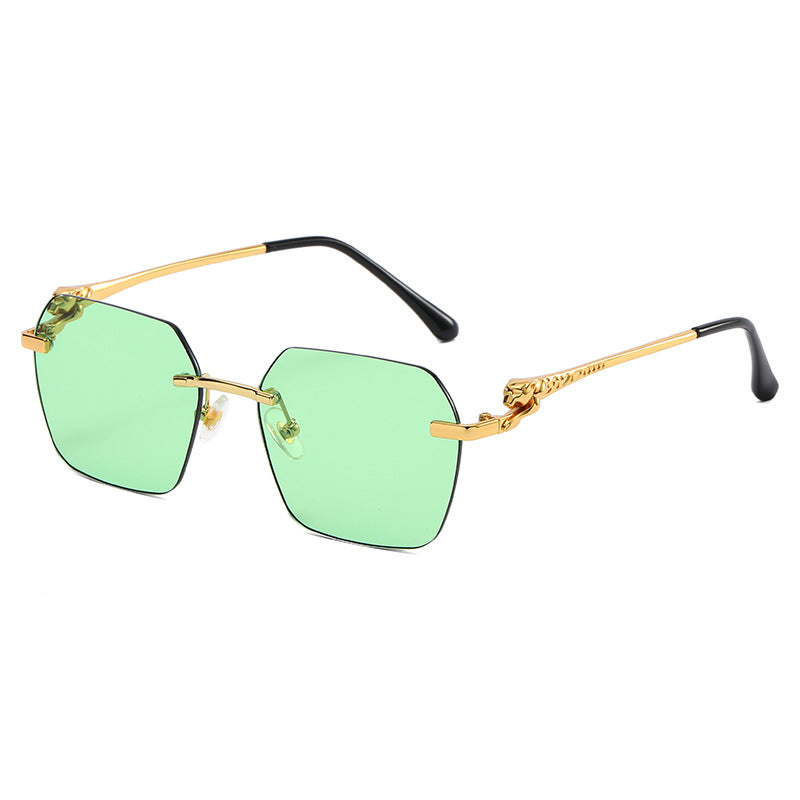 (6 PACK) Wholesale Sunglasses 2023 - BulkSunglassesWholesale.com - Gold Frame Green