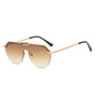 (6 PACK) Wholesale Sunglasses 2023 - BulkSunglassesWholesale.com - Gold Frame Gradient Tea