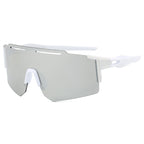 (12 PACK) Wholesale Sports Sunglasses Kids Cycling New Arrival Sport 2024 - BulkSunglassesWholesale.com - White Frame Mirrored