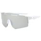 (12 PACK) Wholesale Sports Sunglasses Kids Cycling New Arrival Sport 2024 - BulkSunglassesWholesale.com - White Frame Mirrored