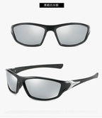 (12 PACK) Wholesale Sports Sunglasses 2023 - BulkSunglassesWholesale.com - Black Frame Black Temple Mirrored Lens