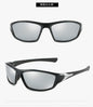 (12 PACK) Wholesale Sports Sunglasses 2023 - BulkSunglassesWholesale.com - Black Frame Black Temple Mirrored Lens