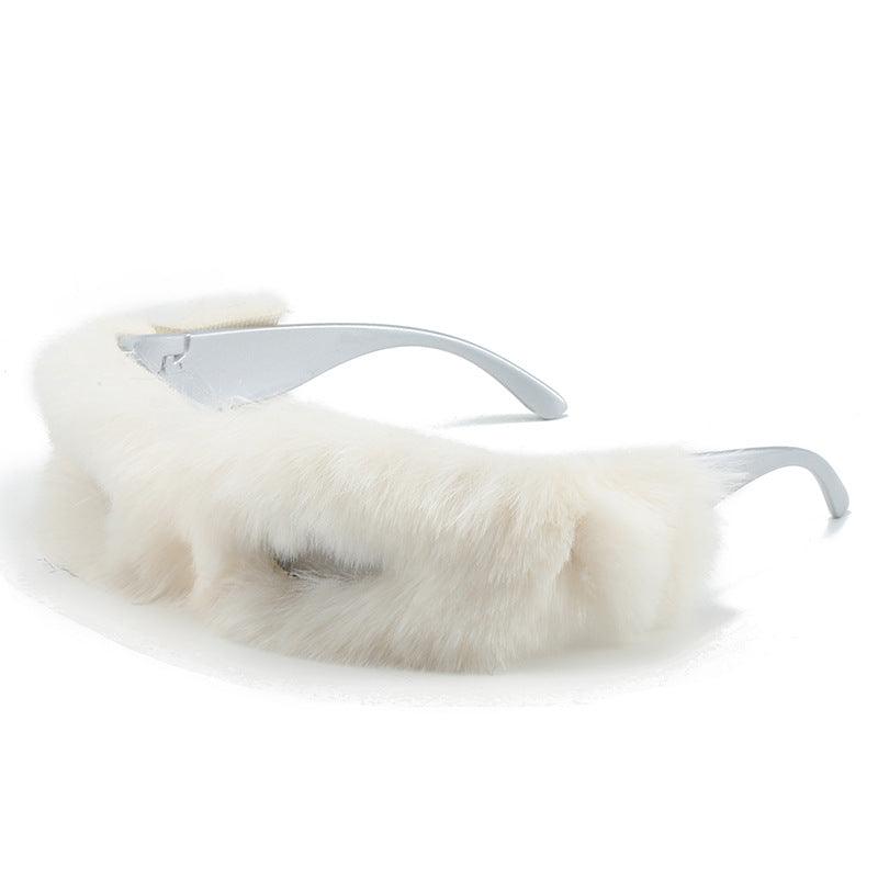 (6 PACK) Wholesale Fluffy Fur Sunglasses 2022 M124626 - Bulk Sunglasses Wholesale