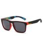 (12 PACK) Wholesale Sunglasses Vintage Cycling Polarized 2024 - BulkSunglassesWholesale.com - Matt Red Frame Black Black Lens ( Blue Temple )