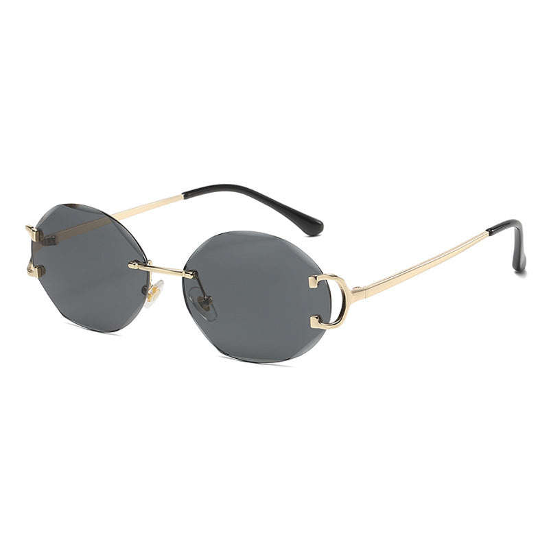 (6 PACK) Wholesale Sunglasses 2023 - BulkSunglassesWholesale.com - Gold Frame Black Grey