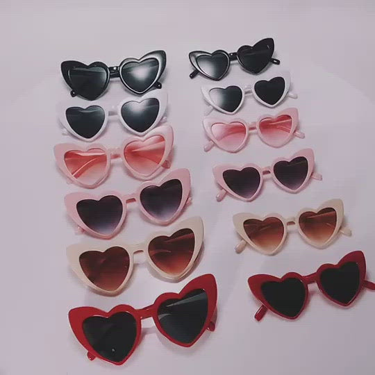 (6 Sets) Mommy And Me Heart Sunglasses Wholesale Mother's Day Shades Hover Image
